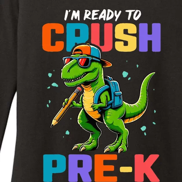 First Day Of Prek Dinosaur Womens CVC Long Sleeve Shirt