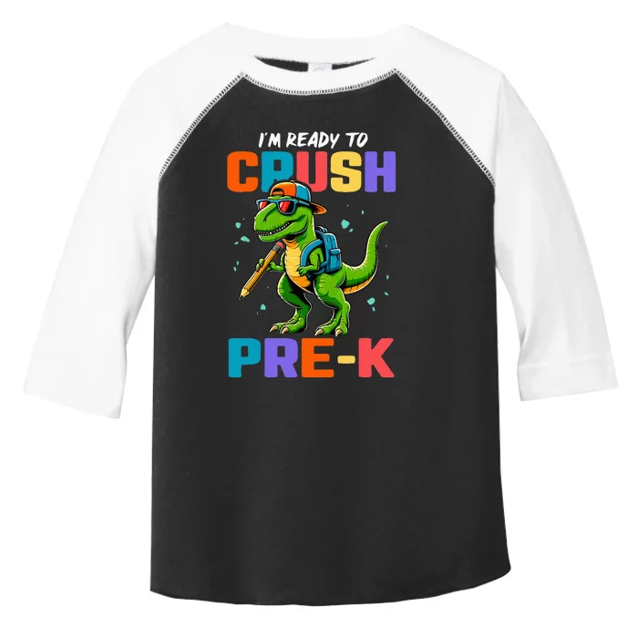 First Day Of Prek Dinosaur Toddler Fine Jersey T-Shirt