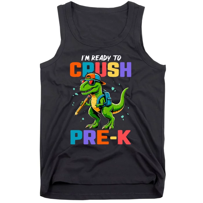 First Day Of Prek Dinosaur Tank Top