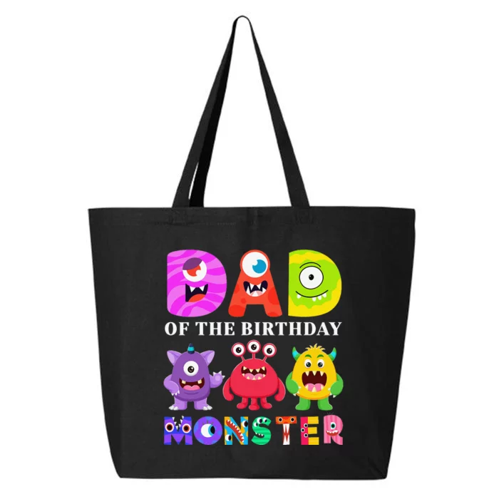 funny Dad of the Birthday Monster Party Family 25L Jumbo Tote