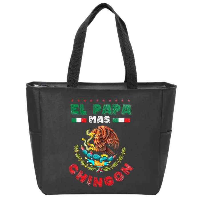 Fathers Day Or Dia Del Padre Or El Papa Mas Chingon Zip Tote Bag