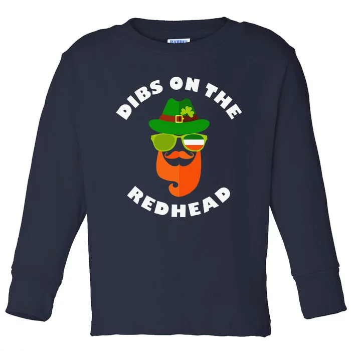 Funny Dibs Onhe Redhead St Patrick's Day Best Gift For Toddler Long Sleeve Shirt