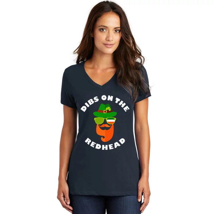 Funny Dibs Onhe Redhead St Patrick's Day Best Gift For Women's V-Neck T-Shirt