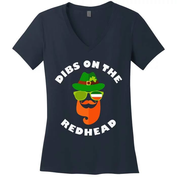 Funny Dibs Onhe Redhead St Patrick's Day Best Gift For Women's V-Neck T-Shirt