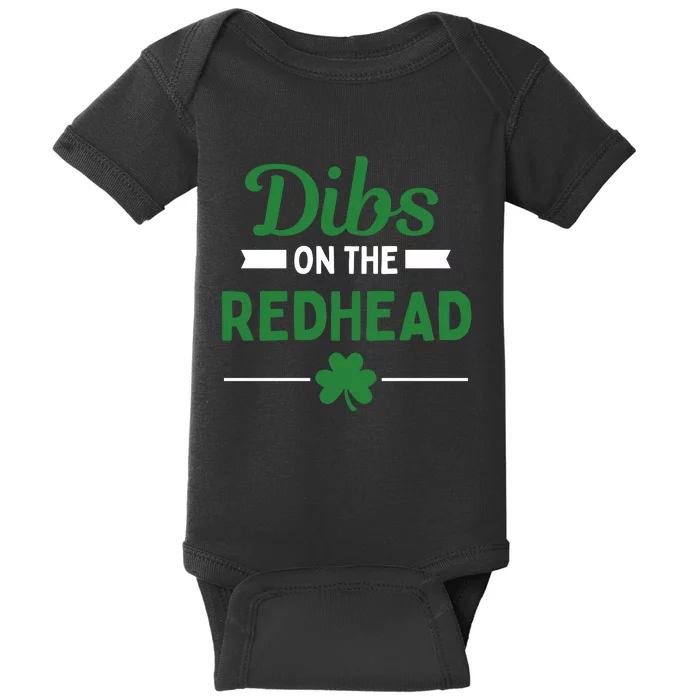 Funny Dibs On The Redhead For St Patricks Day Party Baby Bodysuit