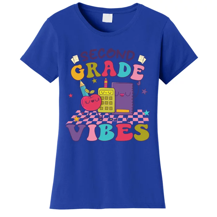 First Day Of School Second Grade Vibes Back To School Gift Women's T-Shirt