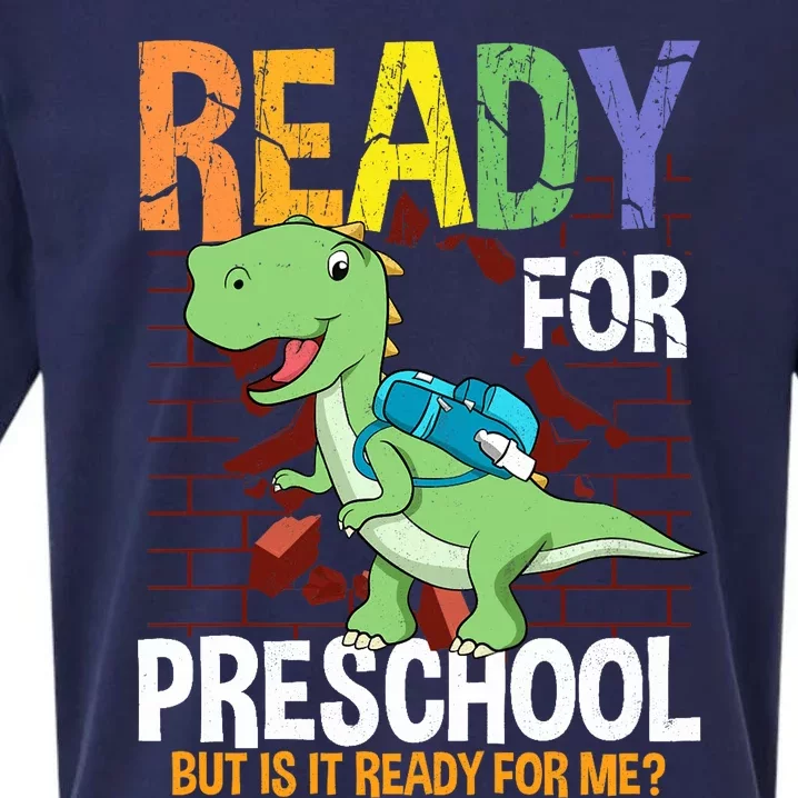 First Day Of Preschool Boy Ready For Pre-School Sueded Cloud Jersey T-Shirt