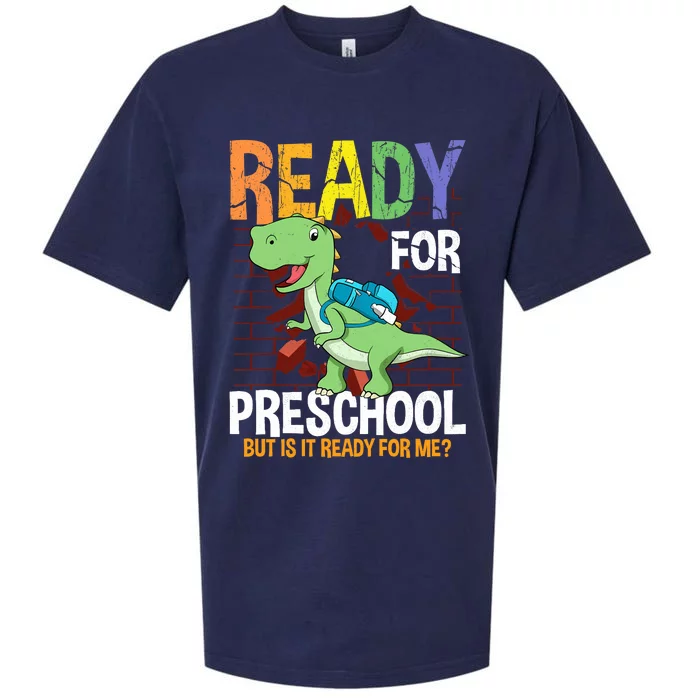 First Day Of Preschool Boy Ready For Pre-School Sueded Cloud Jersey T-Shirt