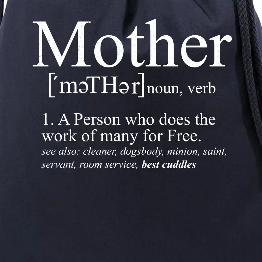 Funny Definition Of Mother Celebrate Mothers Day Drawstring Bag