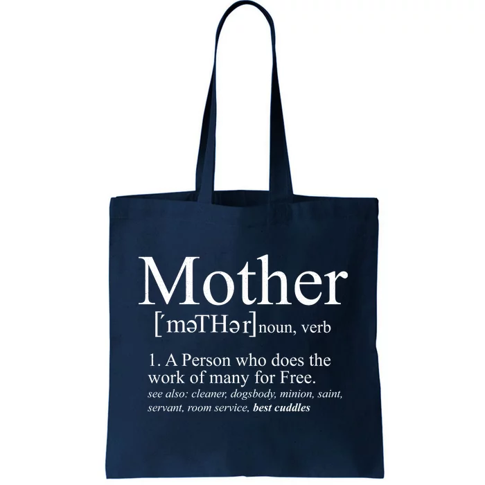 Funny Definition Of Mother Celebrate Mothers Day Tote Bag