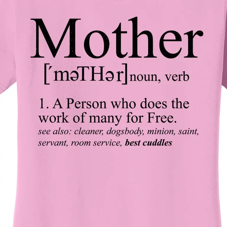 Funny Definition Of Mother Celebrate Mothers Day Women's T-Shirt