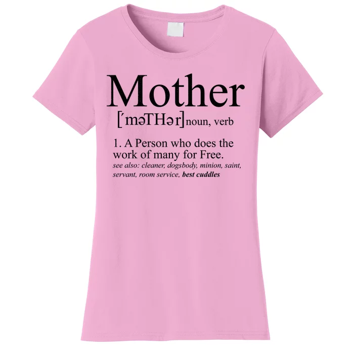 Funny Definition Of Mother Celebrate Mothers Day Women's T-Shirt