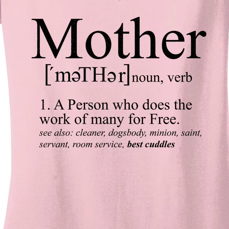 Funny Definition Of Mother Celebrate Mothers Day Women's V-Neck T-Shirt