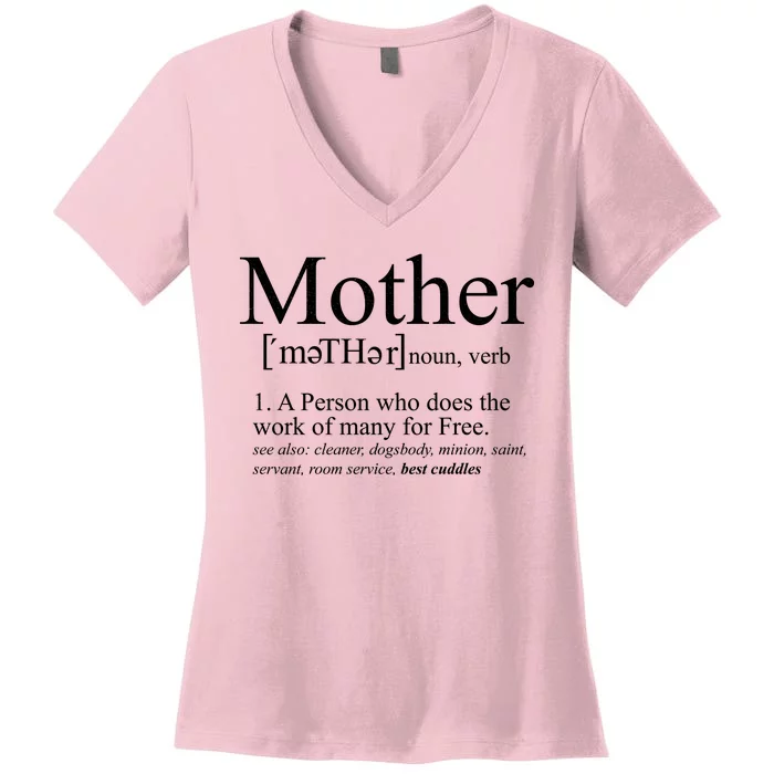 Funny Definition Of Mother Celebrate Mothers Day Women's V-Neck T-Shirt