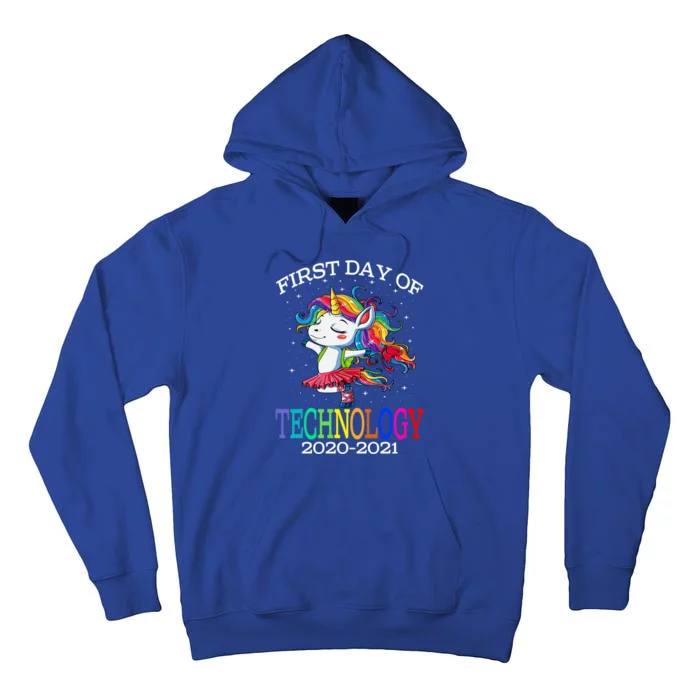 First Day Of Technology Unicorn Gift Tall Hoodie