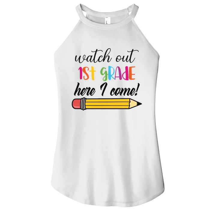 First Day Of Kindergarten Teacher Gift Back To School Women’s Perfect Tri Rocker Tank