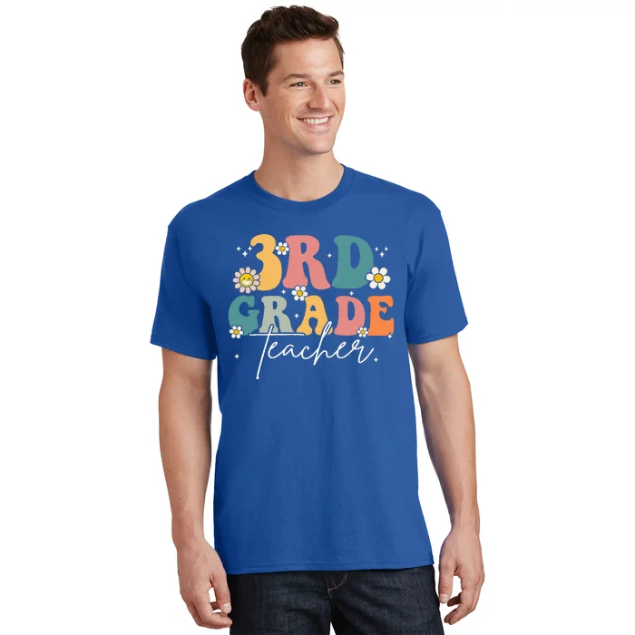 First Day Of 3rd Grade Teacher Team Groovy Back To School T-Shirt