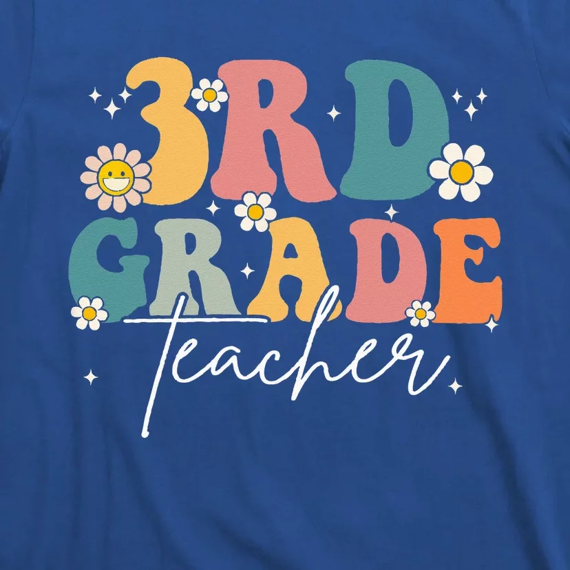 First Day Of 3rd Grade Teacher Team Groovy Back To School T-Shirt