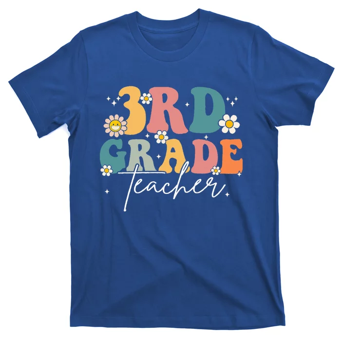 First Day Of 3rd Grade Teacher Team Groovy Back To School T-Shirt