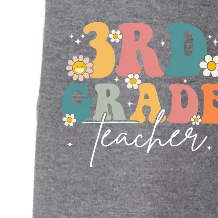 First Day Of 3rd Grade Teacher Team Groovy Back To School Doggie 3-End Fleece Hoodie