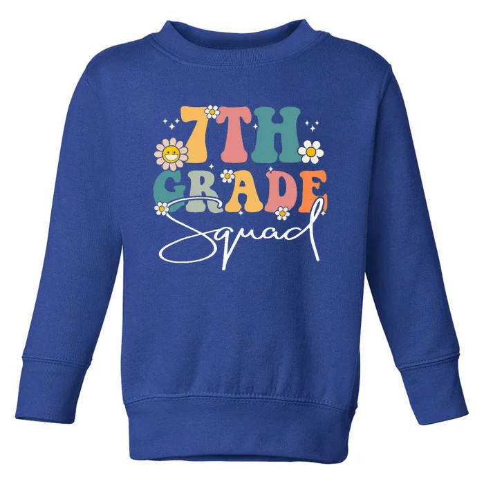 First Day Of 7th Grade Squad Team Back To School Teacher Toddler Sweatshirt