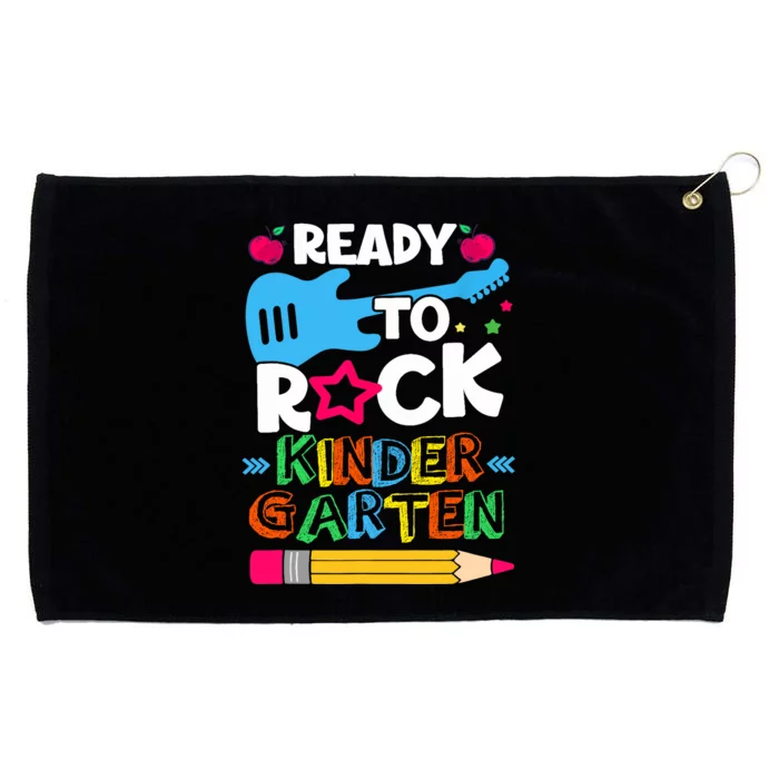 First Day Of Kindergarten Ready To Rock Kindergarten Grommeted Golf Towel