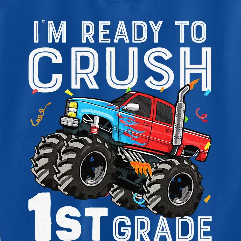 First Day Of First Grade IM Ready To Crush 1st Grade Boy Gift Kids Sweatshirt