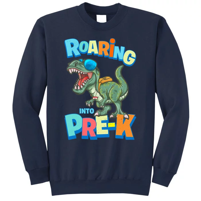 First Day of PRE-K Dinosaur Back to School T Rex Preschool Sweatshirt