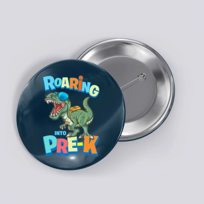 First Day of PRE-K Dinosaur Back to School T Rex Preschool Button