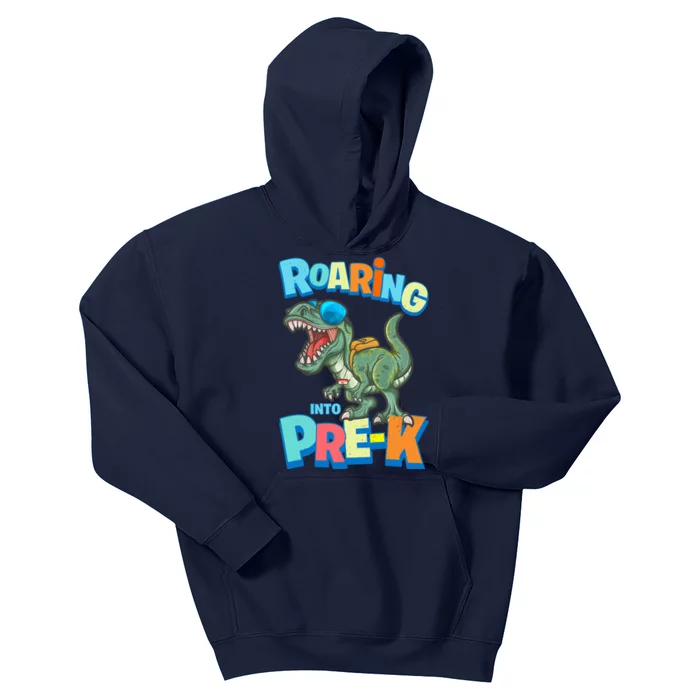 First Day of PRE-K Dinosaur Back to School T Rex Preschool Kids Hoodie