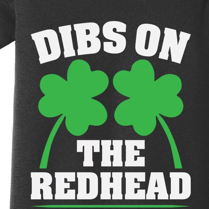 Funny Dibs On The Redhead For St Patricks Day Party Baby Bodysuit