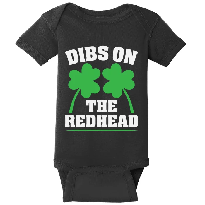 Funny Dibs On The Redhead For St Patricks Day Party Baby Bodysuit