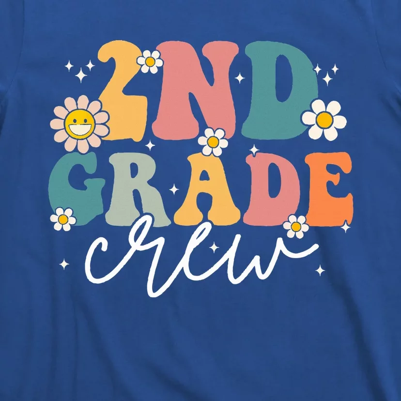 First Day Of 2nd Grade Crew Groovy Back To School Teacher T-Shirt