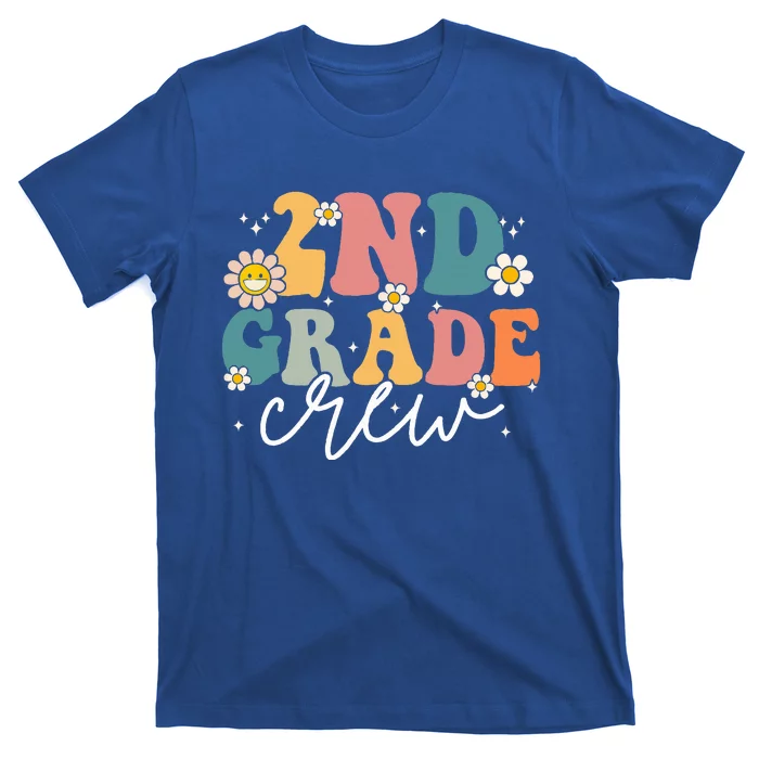 First Day Of 2nd Grade Crew Groovy Back To School Teacher T-Shirt