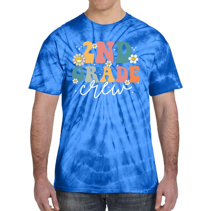 First Day Of 2nd Grade Crew Groovy Back To School Teacher Tie-Dye T-Shirt