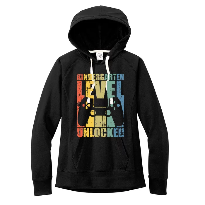 First Day of Kindergarten Level Unlocked Back To School Women's Fleece Hoodie