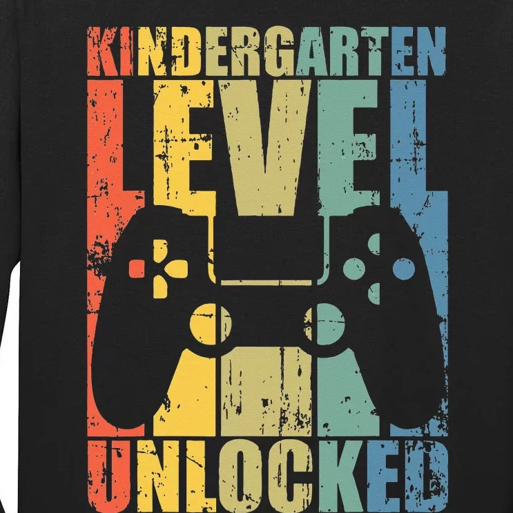 First Day of Kindergarten Level Unlocked Back To School Tall Long Sleeve T-Shirt