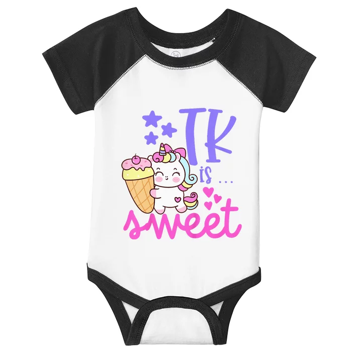 First Day of TK Unicorn Transitional Kindergarten Infant Baby Jersey Bodysuit