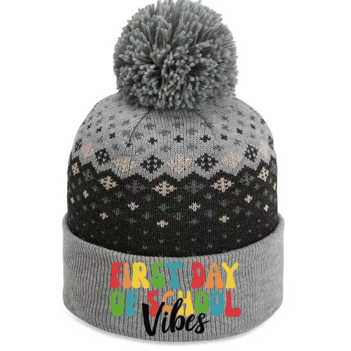 First Day Of School Vibes The Baniff Cuffed Pom Beanie