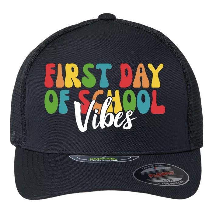 First Day Of School Vibes Flexfit Unipanel Trucker Cap