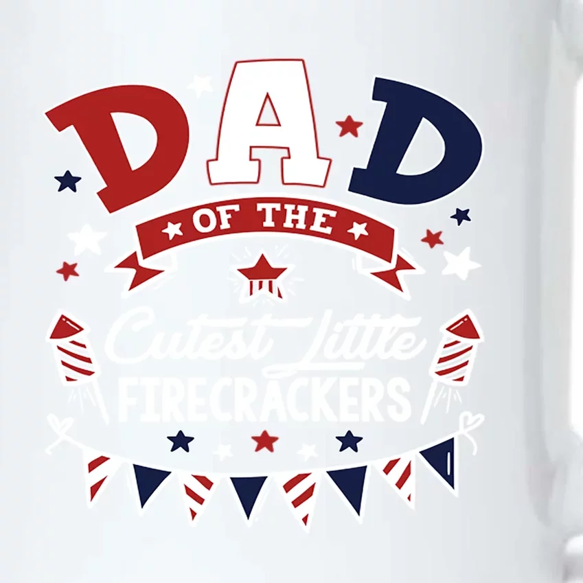 Funny Dad Of The Little Firecracker American Flag Fireworks Gift Black Color Changing Mug