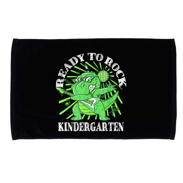 First Day Of Kindergarten T Rex Ready To Rock Kindergarten Microfiber Hand Towel