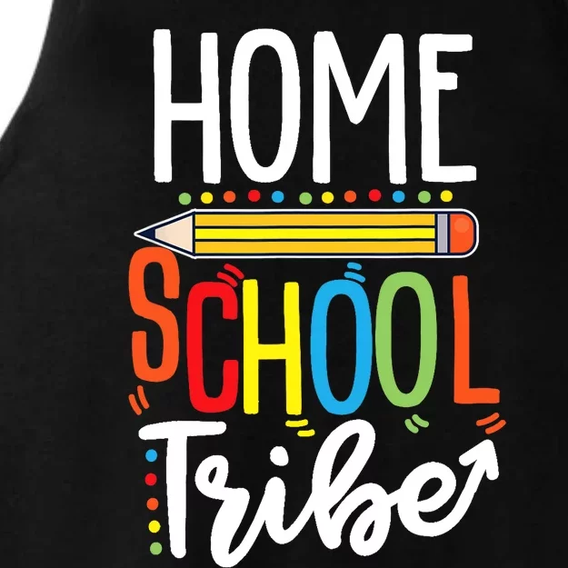 First Day Of School Homeschool Tribe Teacher Ladies Tri-Blend Wicking Tank