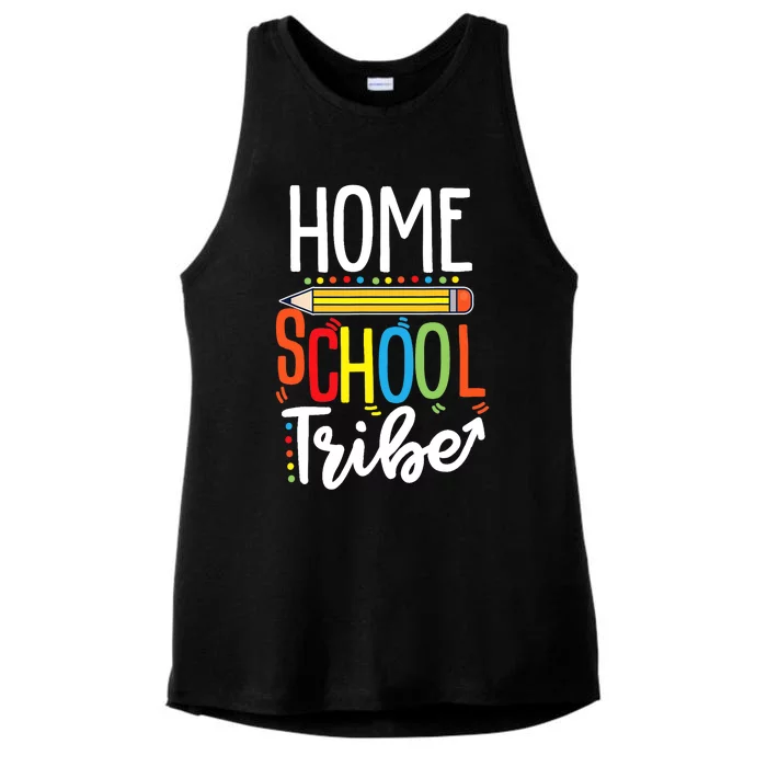 First Day Of School Homeschool Tribe Teacher Ladies Tri-Blend Wicking Tank