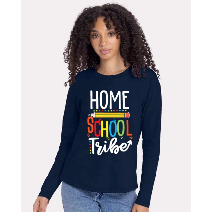 First Day Of School Homeschool Tribe Teacher Womens Cotton Relaxed Long Sleeve T-Shirt