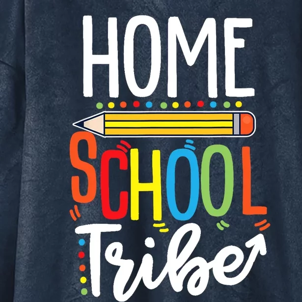 First Day Of School Homeschool Tribe Teacher Hooded Wearable Blanket