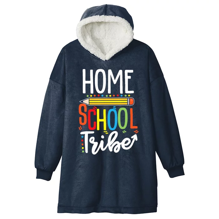 First Day Of School Homeschool Tribe Teacher Hooded Wearable Blanket