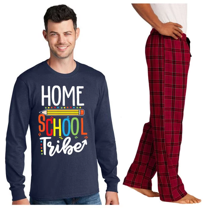 First Day Of School Homeschool Tribe Teacher Long Sleeve Pajama Set