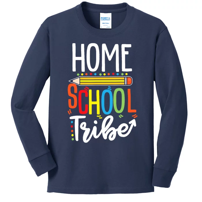 First Day Of School Homeschool Tribe Teacher Kids Long Sleeve Shirt