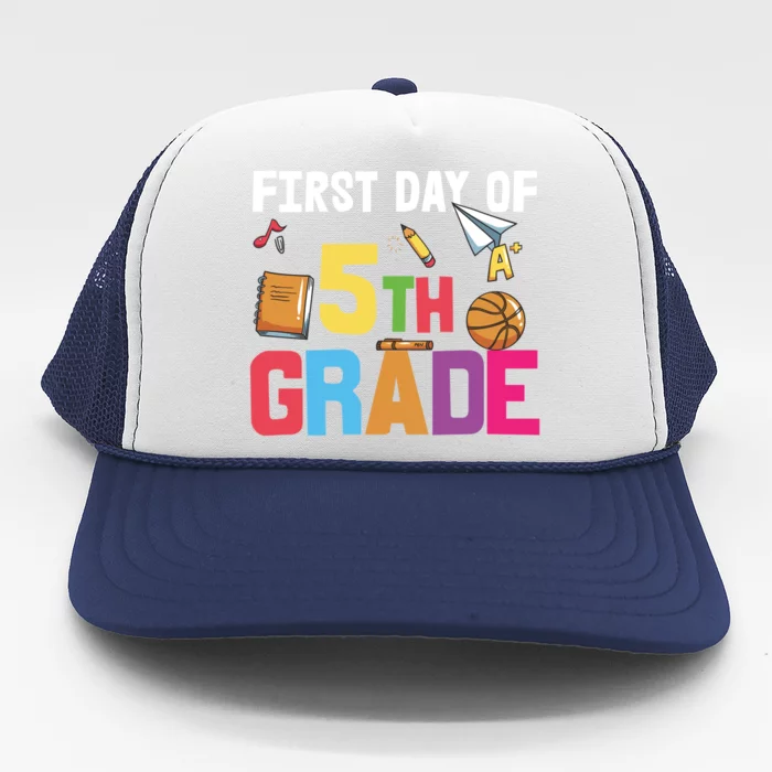 First Day Of Fifth Grade Cute 5Th Grade Gift Trucker Hat